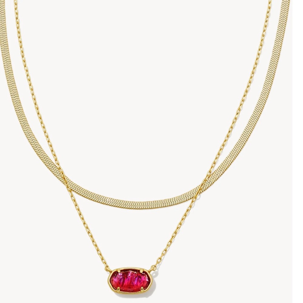 Kendra Scott Grayson Herringbone Short Multi Strand Necklace
